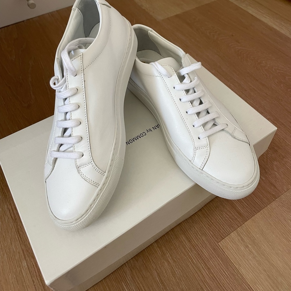 Never worn all white Common Projects sneakers
